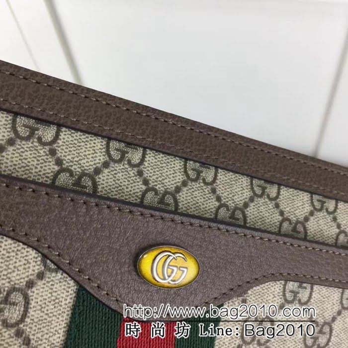 GUCCI古馳原單 新款專櫃品質高仿原單實物實拍523354 啡pvc啡皮單肩斜挎包 HY1129
